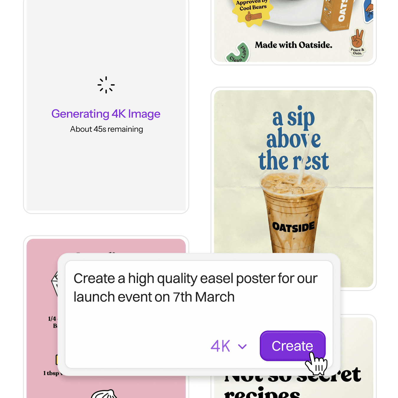 Generate in 4K — only the best for your brand.